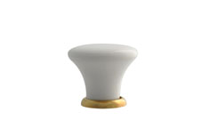 knob 030 KNOB 030, design knobs. Mital manufactures knobs: ceramic knob with turned brass base with screw m4 x 25.