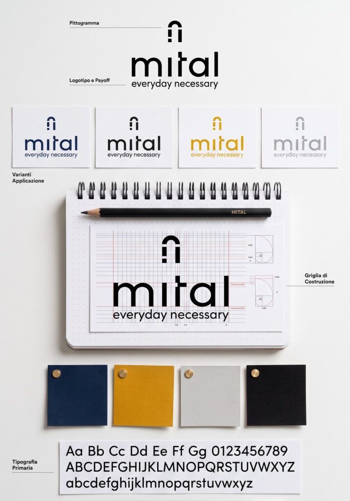 Il nuovo marchio Mital «everyday necessary»: logo, colori e caratteri